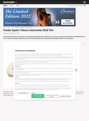 Bonedo.de Fender Squier J Mascis Jazzmaster 2018 Bonedo.de Fender Squier J Mascis Jazzmaster 2018