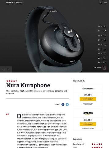 Kopfhoerer.de Nura nuraphone Kopfhoerer.de Nura nuraphone