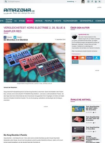 Amazona.de Vergleichstest: Korg Electribe 2, 2S, Blue & Sampler Red Amazona.de Vergleichstest: Korg Electribe 2, 2S, Blue & Sampler Red