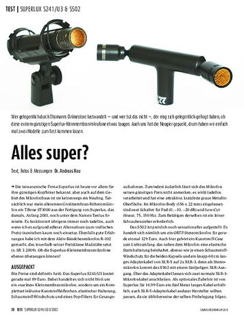 Sound & Recording Superlux S241/U3 & S502 Sound & Recording Superlux S241/U3 & S502