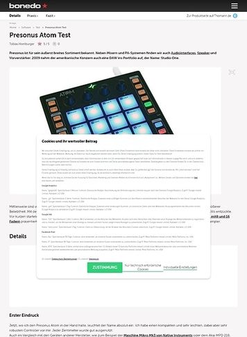 Bonedo.de Presonus Atom Bonedo.de Presonus Atom