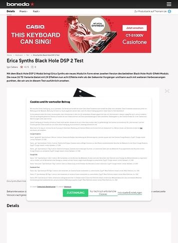Bonedo.de Erica Synths Black Hole DSP 2 Bonedo.de Erica Synths Black Hole DSP 2