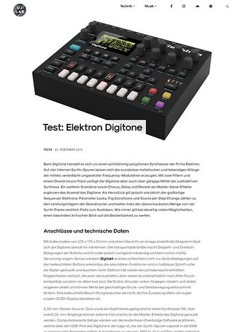 DJLAB Elektron Digitone DJLAB Elektron Digitone