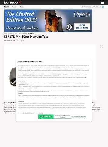 Bonedo.de ESP LTD MH-1000 Evertune Bonedo.de ESP LTD MH-1000 Evertune