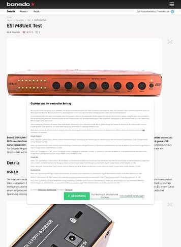 Bonedo.de ESI M8UeX Bonedo.de ESI M8UeX