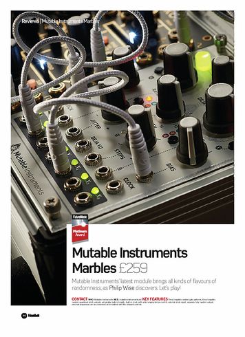 Future Music Mutable Instruments Marbles Future Music Mutable Instruments Marbles