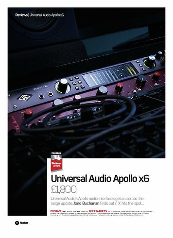 Future Music Universal Audio Apollo x6 Future Music Universal Audio Apollo x6