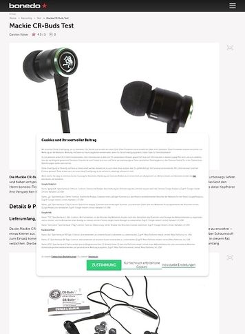 Bonedo.de Mackie CR-Buds Bonedo.de Mackie CR-Buds