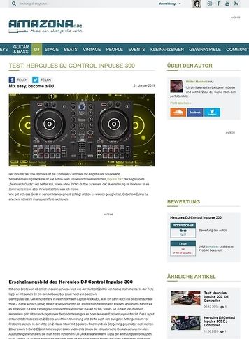 Amazona.de Hercules DJ Control Inpulse 300 Amazona.de Hercules DJ Control Inpulse 300