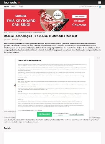 Bonedo.de Radikal Technologies RT 451 Dual Multimode Filter Bonedo.de Radikal Technologies RT 451 Dual Multimode Filter