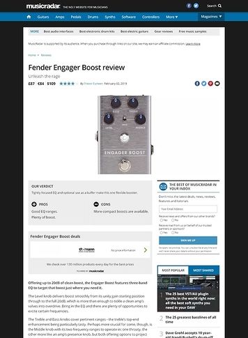 MusicRadar.com Fender Engager Boost MusicRadar.com Fender Engager Boost