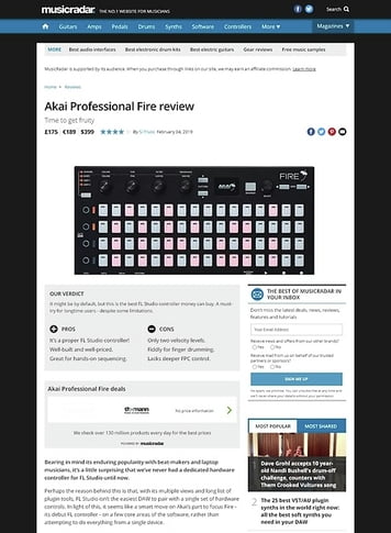 MusicRadar.com Akai Professional Fire MusicRadar.com Akai Professional Fire
