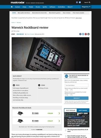 MusicRadar.com Warwick RockBoard MusicRadar.com Warwick RockBoard