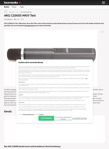 Bonedo.de AKG C1000S MKIV Bonedo.de AKG C1000S MKIV