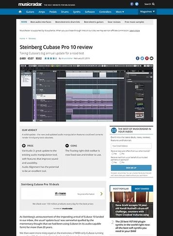 MusicRadar.com Steinberg Cubase Pro 10 MusicRadar.com Steinberg Cubase Pro 10