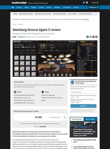 MusicRadar.com Steinberg Groove Agent 5 MusicRadar.com Steinberg Groove Agent 5
