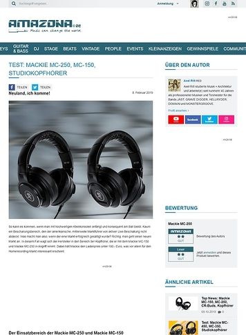 Amazona.de Mackie MC-250, MC-150 Amazona.de Mackie MC-250, MC-150