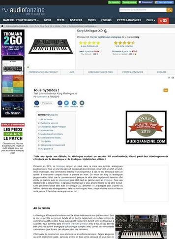 Audiofanzine.com Korg Minilogue XD Audiofanzine.com Korg Minilogue XD