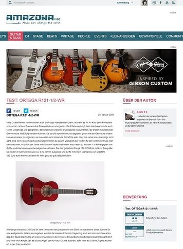 Amazona.de Test: ORTEGA R121-1/2-WR Amazona.de Test: ORTEGA R121-1/2-WR