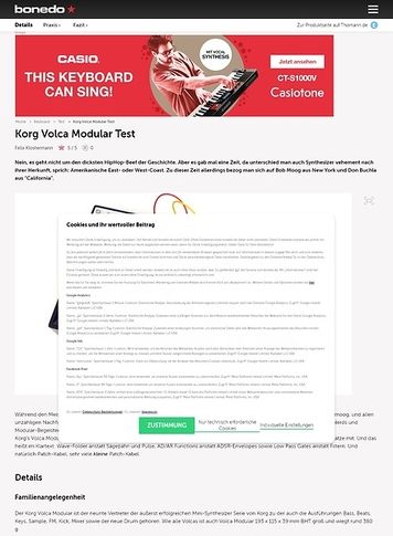 Bonedo.de Korg Volca Modular Bonedo.de Korg Volca Modular