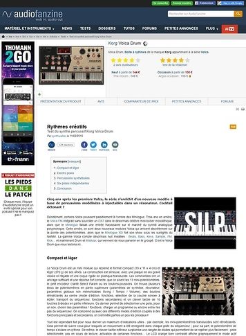 Audiofanzine.com Korg Volca Drum Audiofanzine.com Korg Volca Drum