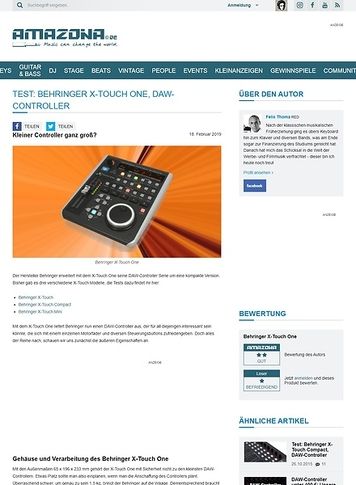 Amazona.de Behringer X-Touch One Amazona.de Behringer X-Touch One