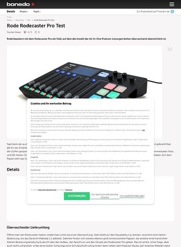 Bonedo.de Rode Rodecaster Pro Bonedo.de Rode Rodecaster Pro