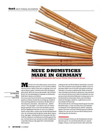 Sticks Meinl Hickory Drumsticks Sticks Meinl Hickory Drumsticks
