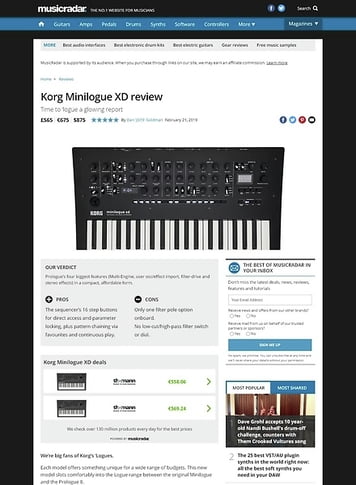 MusicRadar.com Korg Minilogue XD MusicRadar.com Korg Minilogue XD