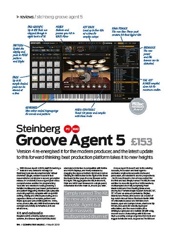 Computer Music Steinberg Groove Agent 5 Computer Music Steinberg Groove Agent 5