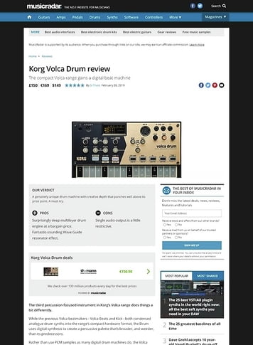 MusicRadar.com Korg Volca Drum MusicRadar.com Korg Volca Drum