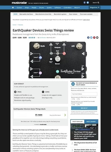 MusicRadar.com EarthQuaker Devices Swiss Things MusicRadar.com EarthQuaker Devices Swiss Things