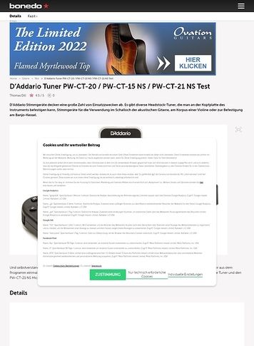 Bonedo.de DAddario Tuner PW-CT-20 / PW-CT-15 NS / PW-CT-21 NS Bonedo.de DAddario Tuner PW-CT-20 / PW-CT-15 NS / PW-CT-21 NS