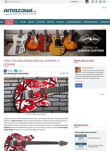 Amazona.de EVH Wolfgang Special Striped Amazona.de EVH Wolfgang Special Striped