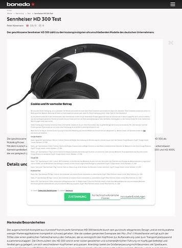 Bonedo.de Sennheiser HD 300 Bonedo.de Sennheiser HD 300