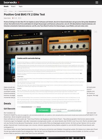 Bonedo.de Positive Grid BIAS FX 2 Elite Bonedo.de Positive Grid BIAS FX 2 Elite