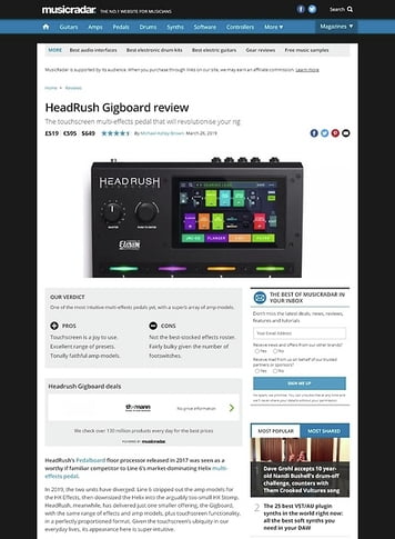 MusicRadar.com HeadRush Gigboard MusicRadar.com HeadRush Gigboard