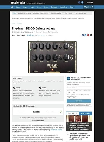 MusicRadar.com Friedman BE-OD Deluxe MusicRadar.com Friedman BE-OD Deluxe