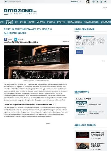 Amazona.de IK Multimedia AXE I/O Amazona.de IK Multimedia AXE I/O