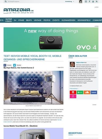 Amazona.de Isovox Mobile Vocal Booth V2 Amazona.de Isovox Mobile Vocal Booth V2