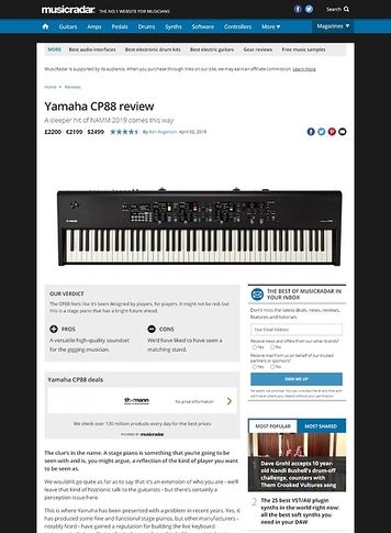 MusicRadar.com Yamaha CP88 MusicRadar.com Yamaha CP88