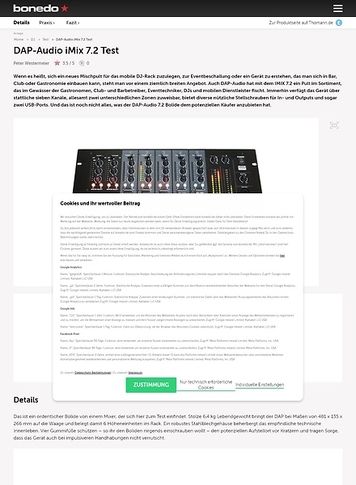 Bonedo.de DAP-Audio iMix 7.2 Bonedo.de DAP-Audio iMix 7.2