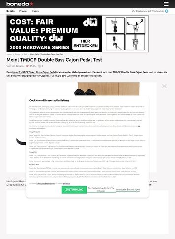 Bonedo.de Meinl TMDCP Double Bass Cajon Pedal Bonedo.de Meinl TMDCP Double Bass Cajon Pedal