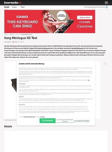 Bonedo.de Korg Minilogue XD Bonedo.de Korg Minilogue XD
