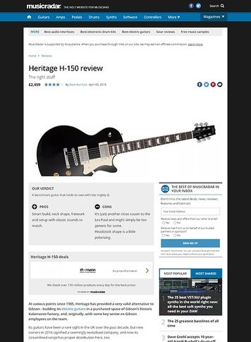 MusicRadar.com Heritage H-150 MusicRadar.com Heritage H-150