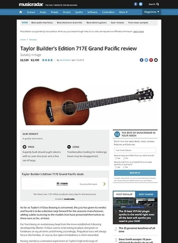 MusicRadar.com Taylor Builder's Edition 717E Grand Pacific MusicRadar.com Taylor Builder's Edition 717E Grand Pacific