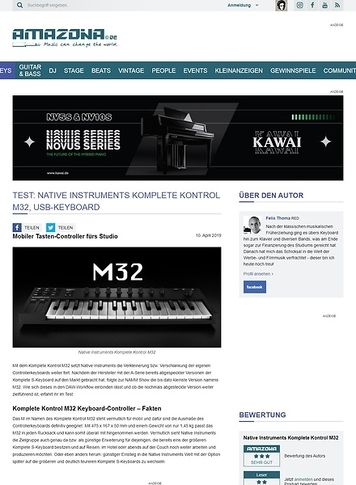 Amazona.de Native Instruments Komplete Kontrol M32 Amazona.de Native Instruments Komplete Kontrol M32