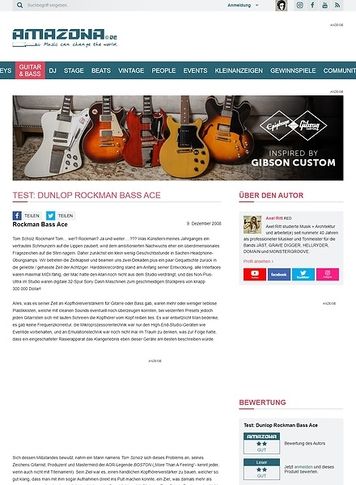 Amazona.de Test: Dunlop Rockman Bass Ace Amazona.de Test: Dunlop Rockman Bass Ace