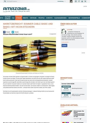 Amazona.de Sommer Cable Basic und Basic+ Amazona.de Sommer Cable Basic und Basic+