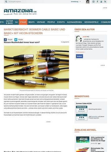 Amazona.de Sommer Cable Basic und Basic+ Amazona.de Sommer Cable Basic und Basic+